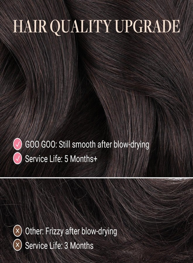 Goo-Goo GOO GOO Tape in Hair Extensions Human Hair, 1 Jet black, 20inch 50g 20pcs, Skin Weft Seamless Invisible, Silky Straight with Thick Ends, Remy Human Hair - Image 2